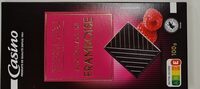 Chocolat noir aux éclats de framboise