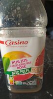 Jus de pamplemousse rose avec pulpe