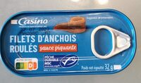 Filets d'anchois roulés sauce piquante