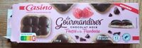 Les gourmandises chocolat noir fourré à la framboise