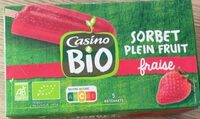 Bâtonnets Sorbet plein fruit fraise