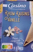 Glace cône rhum raisins vanille