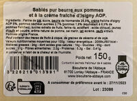Sablés pur beurre aux pommes et à la crème fraîche d’Isigny AOP