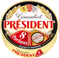 PRESIDENT CAMEMBERT 8PORTIONS 240g