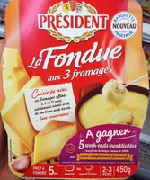 PRESIDENT FONDUE AUX 3 FROMAGES 450g