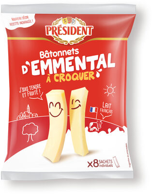 President batonnets a croquer emmental 8x18g