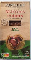 Marrons entiers cuits sous vide