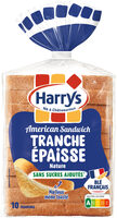 Pain de mie american sandwich nature tranches épaisses sans sucres ajoutés 550g