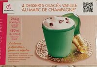 Desserts glacés vanille au Marc de champagne