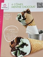 6 cônes menthe chocolat