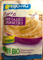Purée pois cassés courgettes