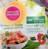 Émincé de Poulet 5 légumes du soleil & blé