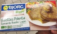 Galettes polenta epinards basilic lupin