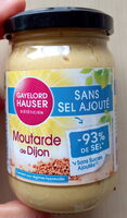 Moutarde de Dijon sans sel ajouté