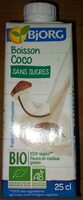 Boisson coco sans sucres