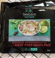 Nouilles de riz precuites saveur boeuf pour soupe pho