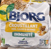 Croustillant miel, cajou et graines