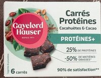 Carrés protéines cacahuetes et cacao