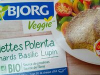 Galettes polenta epinards basilic lupin