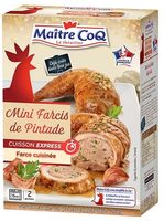 Mini farcis de pintade, farce cuisinée