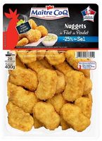 Nuggets de poulet -25% sel 400g