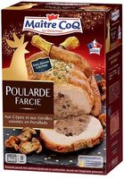 Poularde farcie aux cèpes et aux girolles cuisinés en persillade