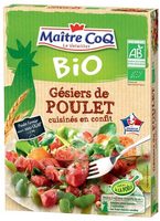 Gésiers de poulet cuisinés en confit bio