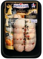 Rôti de chapon sauce truffes et crème fraîche