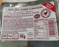 Aspic oeuf jambon cornichons