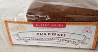 Pain d’épices aux écorces d’oranges confites