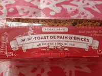 Mini-toasts de pain d'épices au poivre long rouge