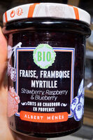 Confiture de Fraise, Framboise et Myrtille
