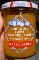 Marmelade Allégée Clémentine Corse et Citron