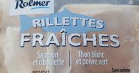 Rillettes fraîche saumon ciboulette thon blanc poivre vert