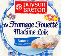Le Fromage Fouetté Madame Loïk, Nature au sel de Guérande (25 % MG) Pot €co