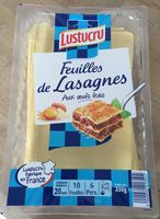 Feuilles de lasagnes aux oeufs frais