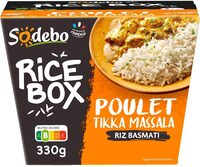 Sodebo ricebox 330g poulet tikka