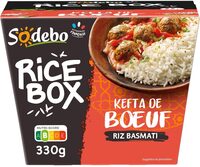 Sodebo ricebox 330g kefta boeuf
