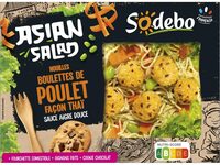 Sodebo asian salad 320g boulettes de poulet
