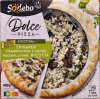Pizza Ricottina épinards champignons