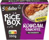 Sodebo ricebox 330g rougail saucisse