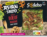 Sodebo asian salad 320g boeuf teriyaki