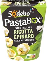 Sodebo pastabox 280g tortellini ricotta epinard parmesan