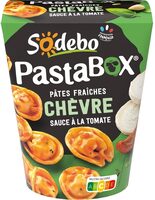 Sodebo pastabox 280g tortellini chevre sauce tomate