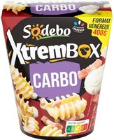 Sodebo xtrembox 400g radiatori a la carbonara