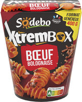 Sodebo xtrembox 400g radiatori a la bolognaise