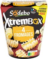 Sodebo xtrembox 400g radiatori 4 fromages