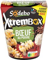 Sodebo xtrembox 400g radiatori boeuf poivre