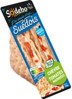 Sandwichs suèdois chèvre tomates marinées