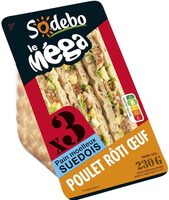 Pain suédois Poulet rôti œuf